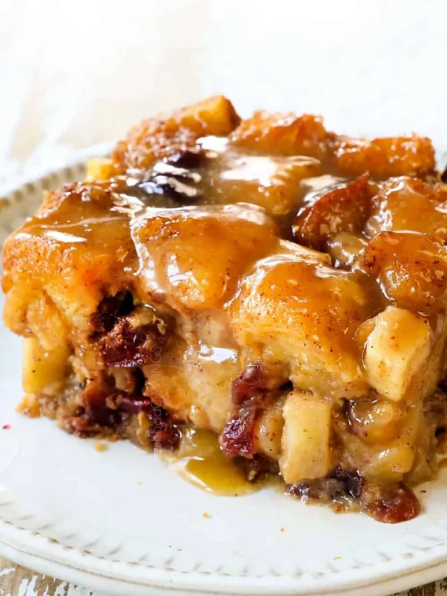 Easy Apple Bread Pudding Recipe