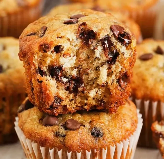 Easy Banana Chocolate Chip Muffins